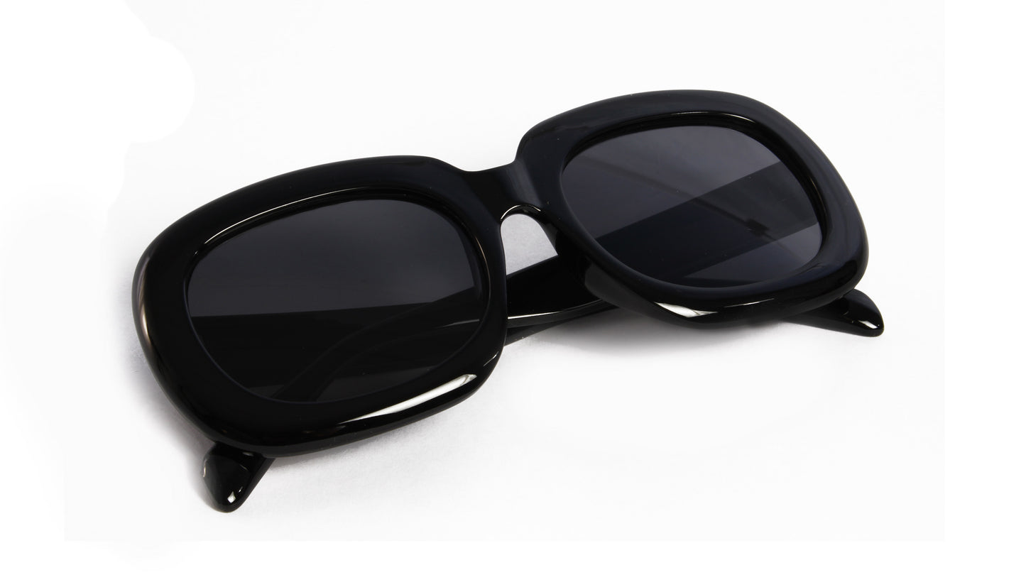 AVALON BLACK MOD SUNGLASS WITH BLACK LENSES