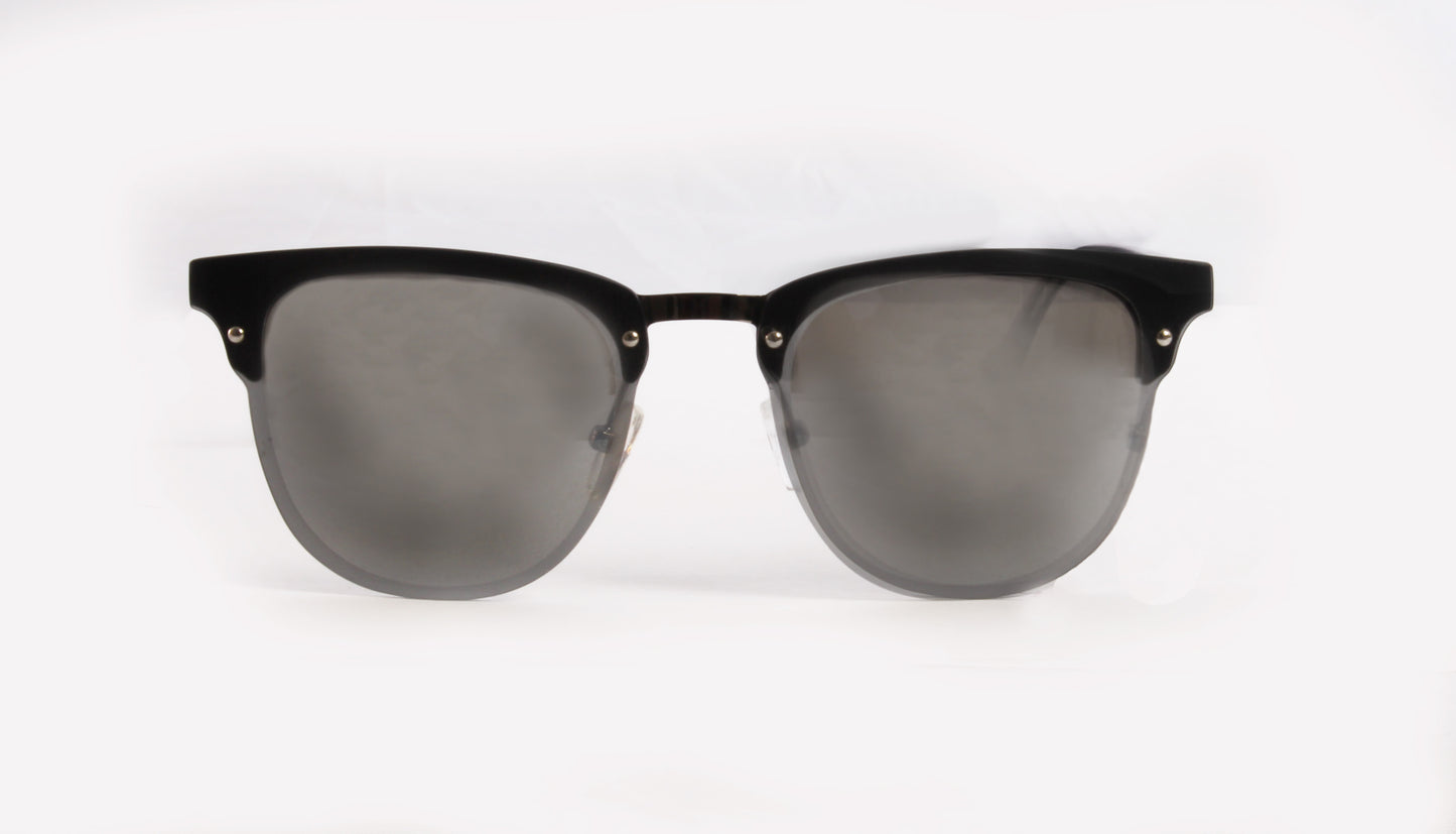 CAMBRIA RETRO GRAY SUNGLASS WITH GRAY MIRRORED LENSES