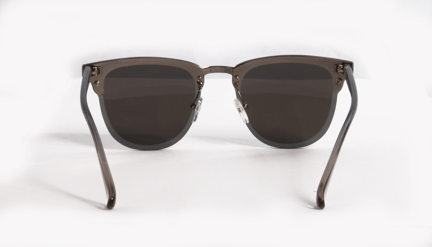 CAMBRIA RETRO GRAY SUNGLASS WITH GRAY MIRRORED LENSES