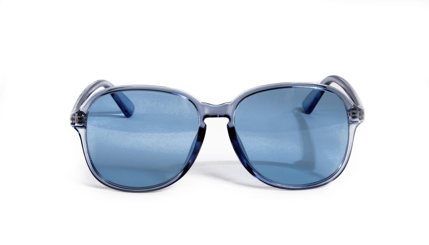 TOPANGA CLEAR BLUE RETRO SUNGLASSES