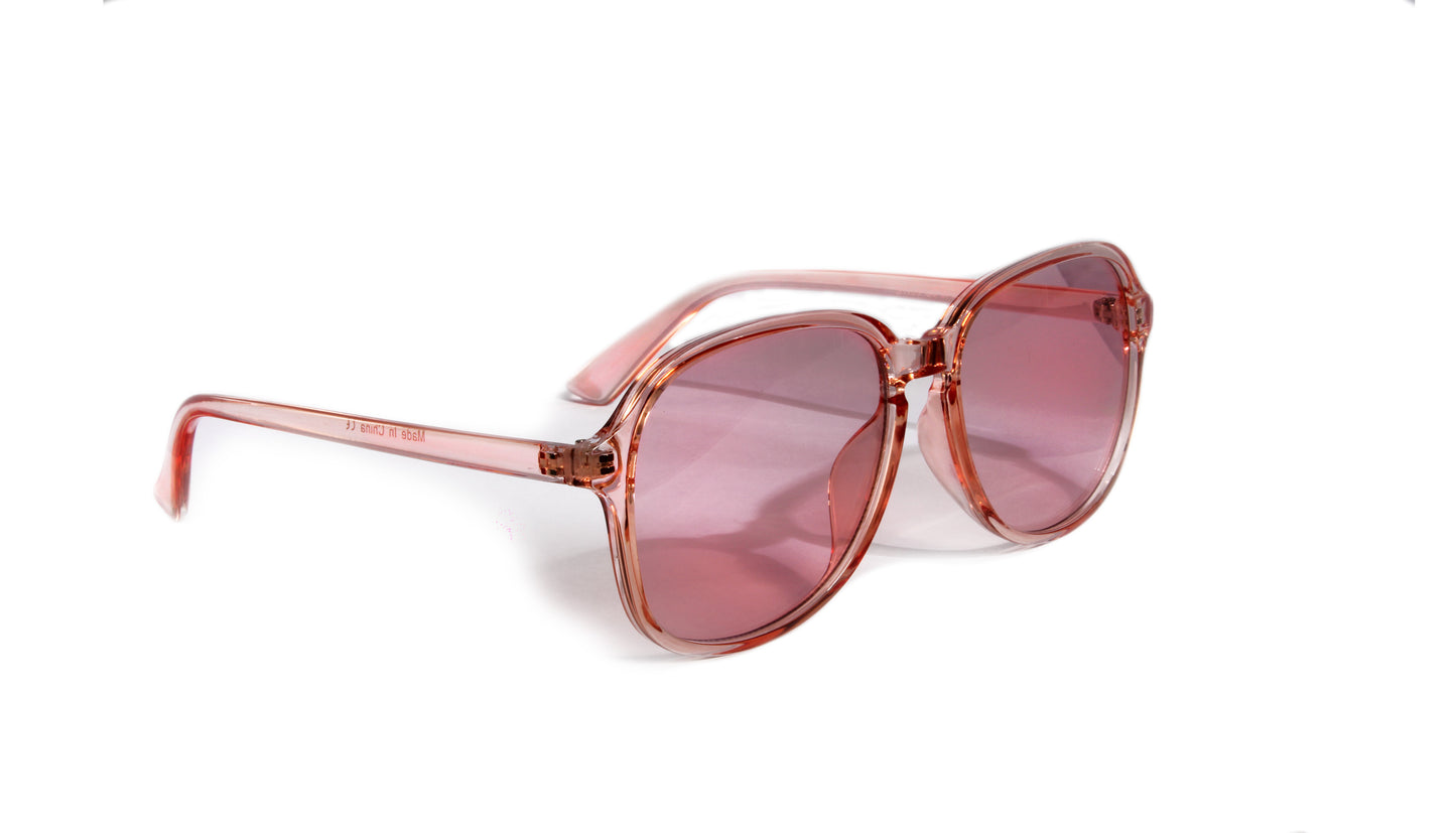 TOPANGA CLEAR PINK RETRO SUNGLASSES