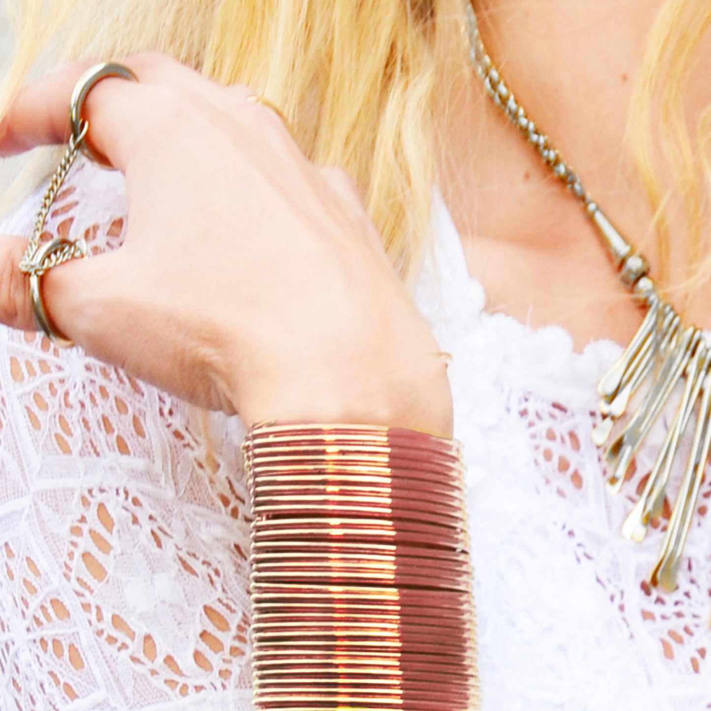 LONG CUFF IN ROSE GOLD