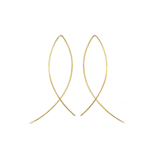 FISH HOOPS EARRINGS IN YELLOW GOLD