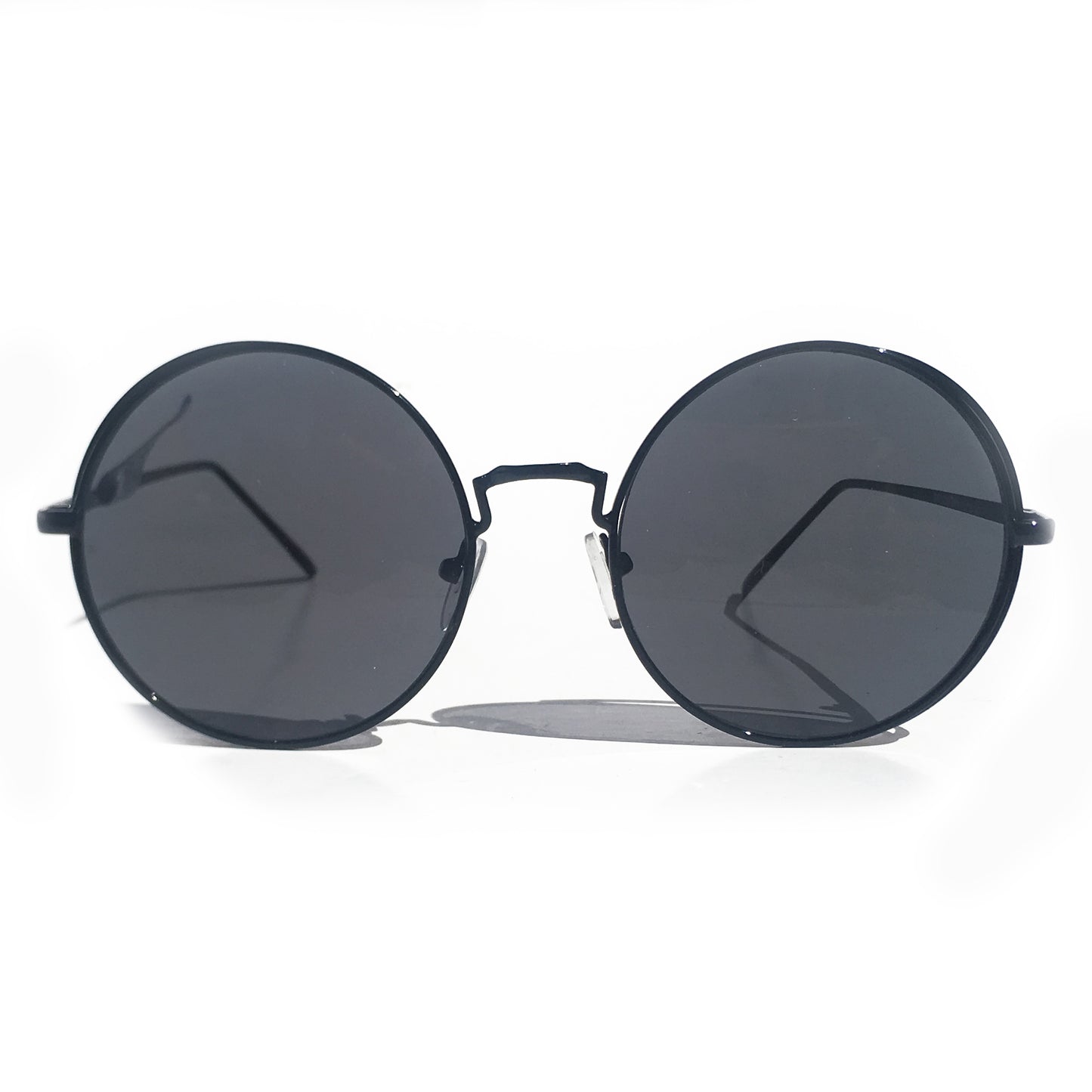 OJAI HIPPIE DIPPY ROUND SUNGLASSES BLACK