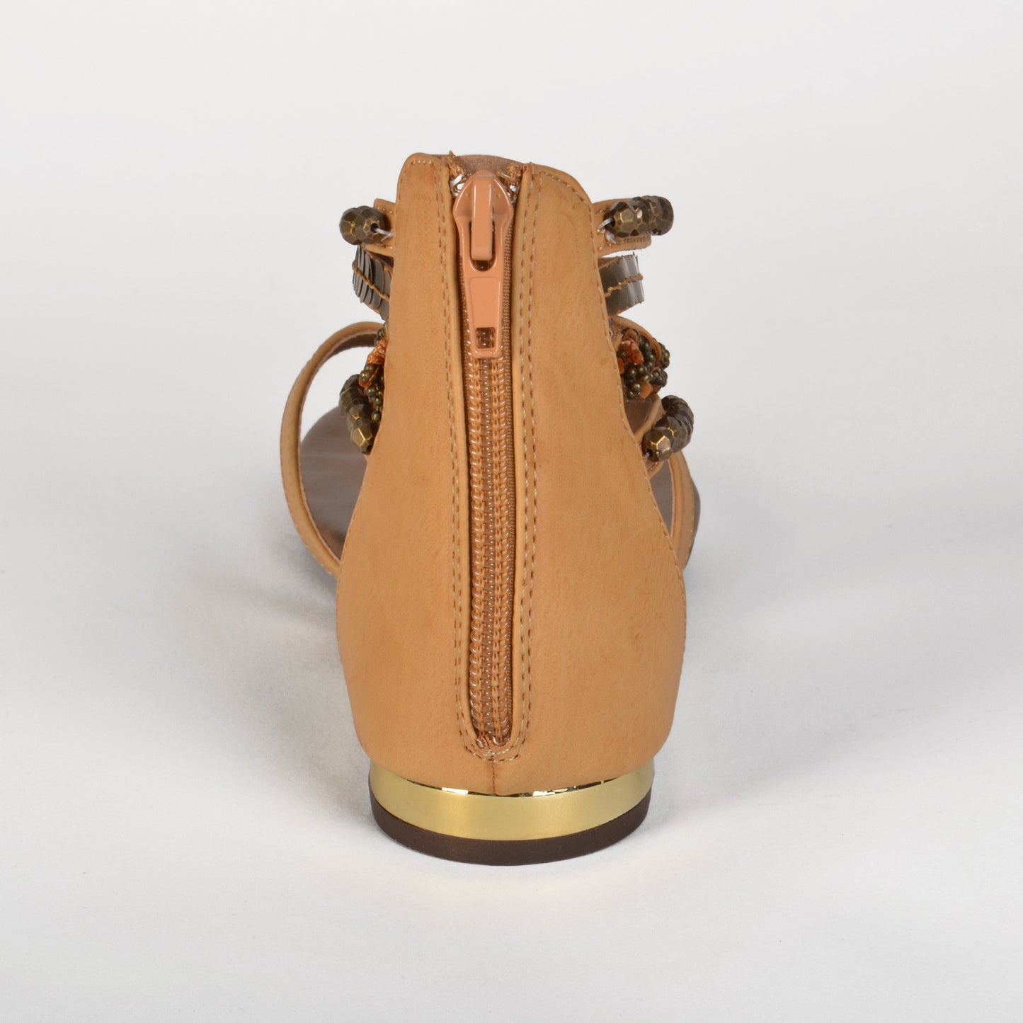 Malibu Jane comfortable vegan leather Laguna embellished ankle strap thong sandal