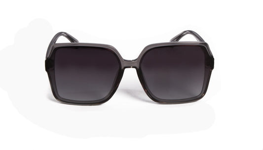 LOMPOC OVERSIZED SQUARE GRAY SUNGLASS WITH GRAY LENSES