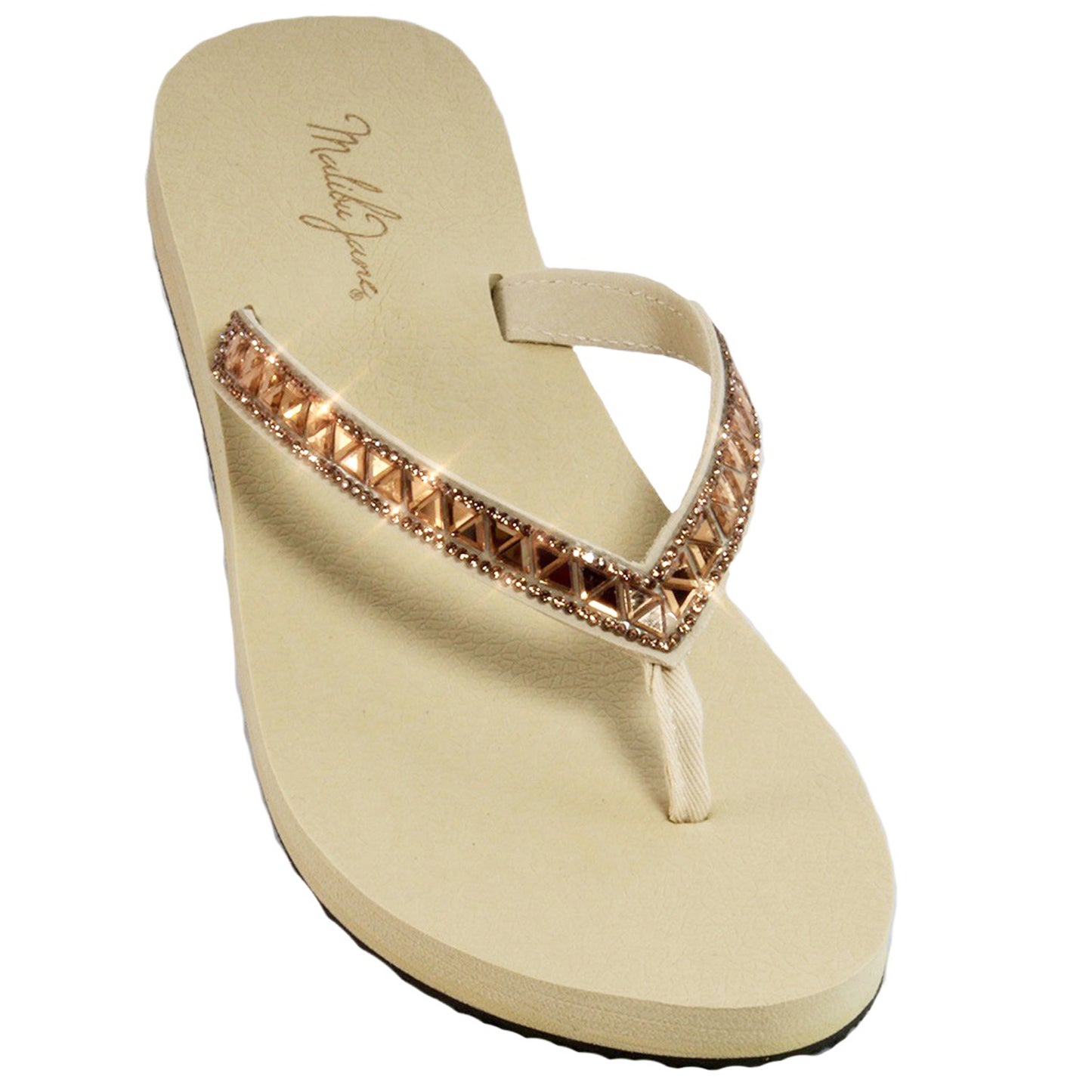 Bel Air Pharoh Nude with Gold Crystal Strap
