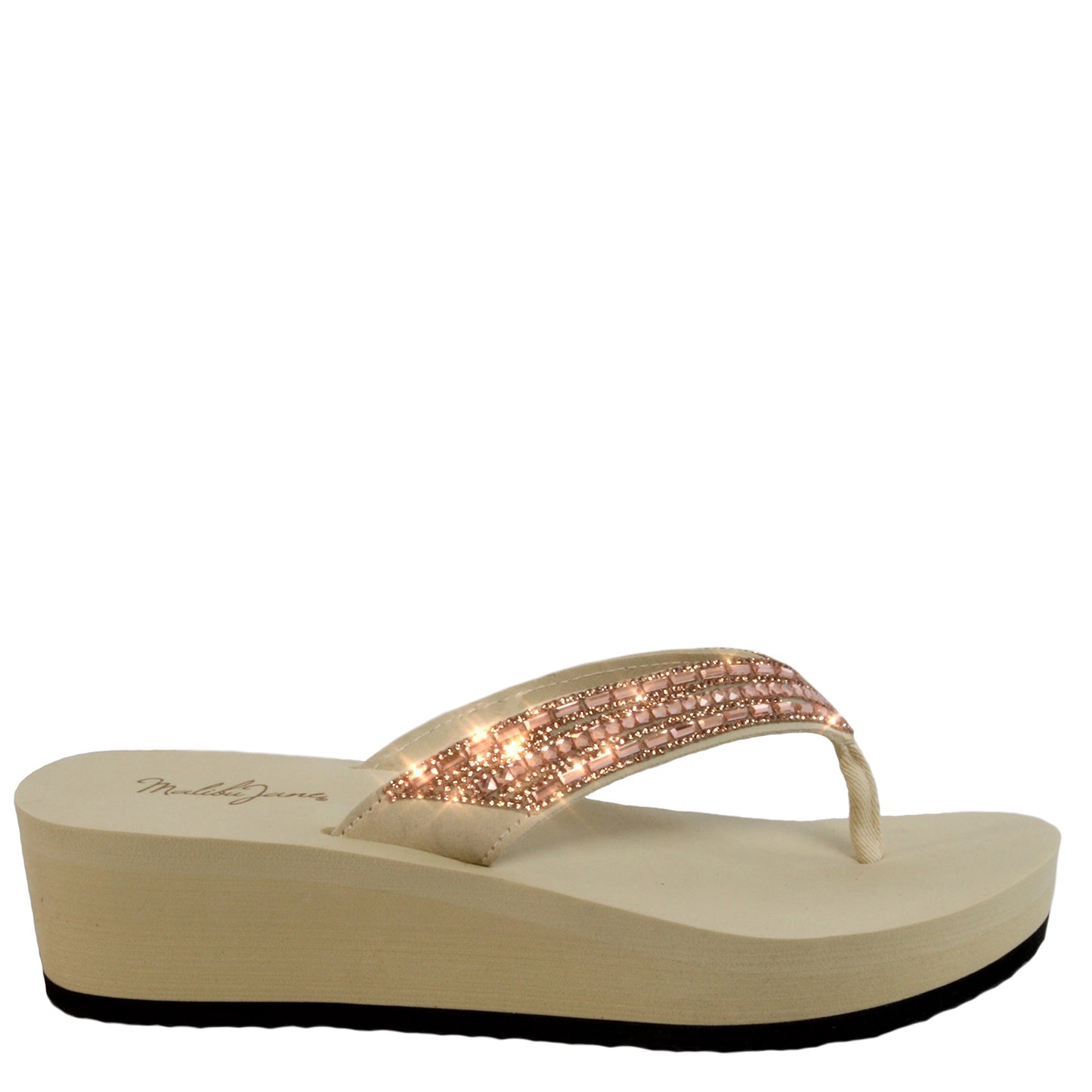 Brentwood Comet Nude with Gold Crystal Strap