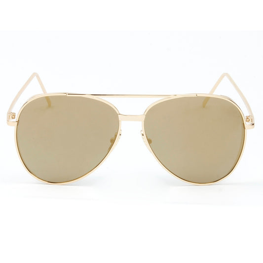 RECIFE SUNGLASS IN GOLD WITH BROWN LENSES